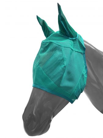 Showman Mesh Rip Resistant Fly Mask with Ears and Velcro Closure #6